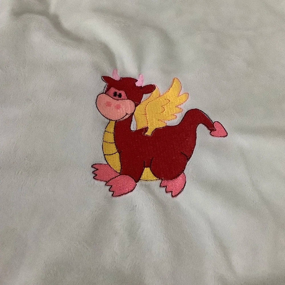 Carter's Dragon Baby Blanket Satin Trim‎ Plush Security Green Lovey Retired